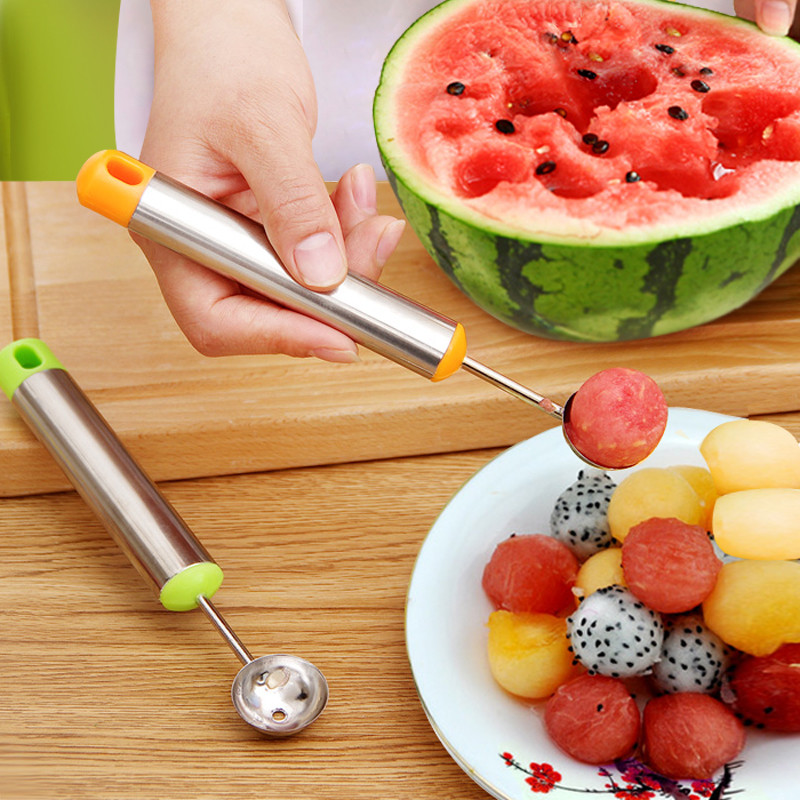 Stainless steel digger fruit spoon ice cream fruit cream spoon jelly digger fruit disc tool
