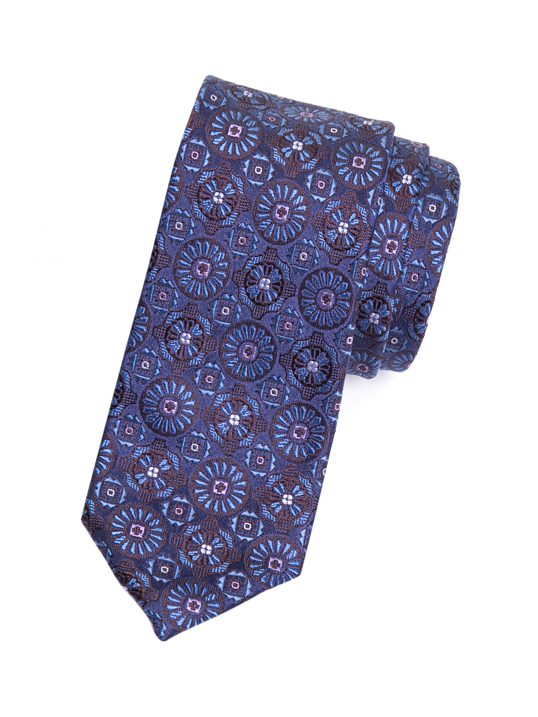 Dolce&Gabbana 蓝紫色对称提花领带