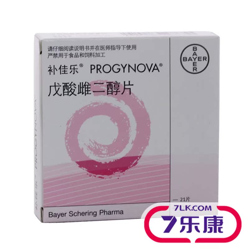 Bayer/拜耳 补佳乐 戊酸雌二醇片 1mg*21片/盒