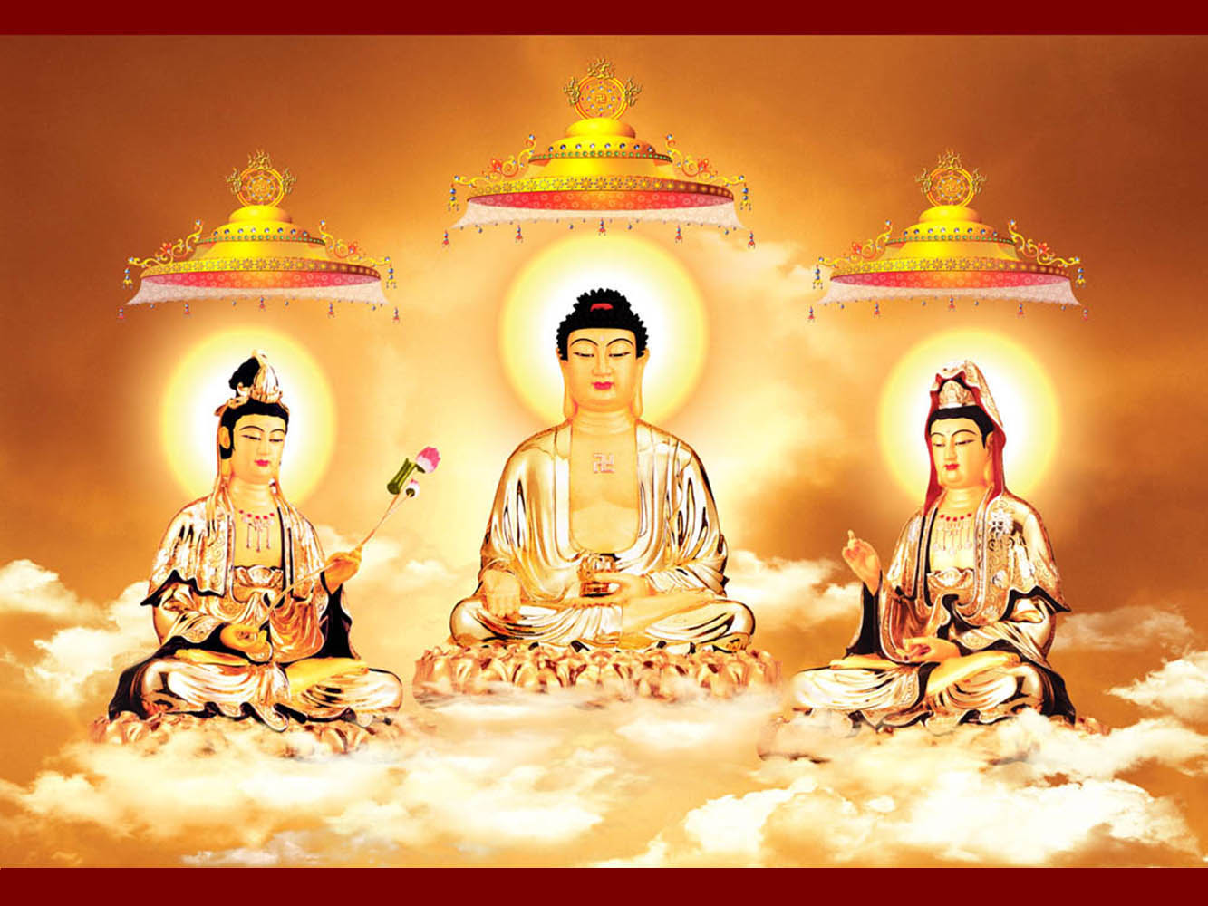 Western Sankt glazed golden body Amitabha Buddha Buddha Guanyin BodhisattBodhisattBodhisattva to Bodhisattva Buddha