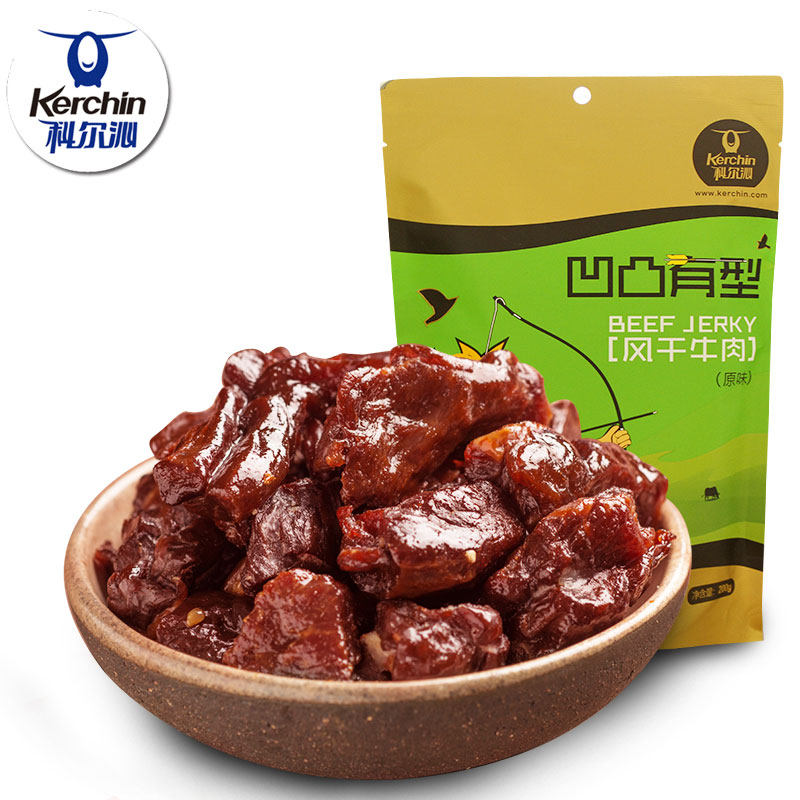 【天猫超市】科尔沁 风干牛肉干原味200g 内蒙古特产休闲零食