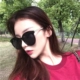 Kính râm nữ 2018 mới lưới sao đỏ mặt tròn to khuôn mặt gầy gò cá tính retro đơn giản kính râm dạo phố