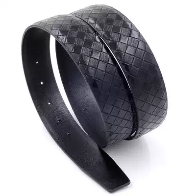 Men's no scalp with leather without buckle Cowhide belt body perforated belt body 3 4cm Pants belt strip