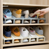 Японская многослойная регулируемая стойка для обуви двойной слой обувной шкаф