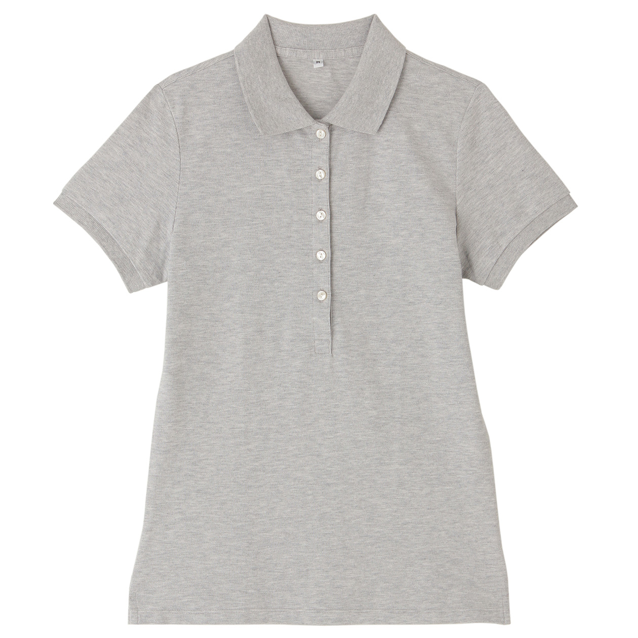 无印良品MUJI 女式 珠地网眼弹力棉布POLO衫