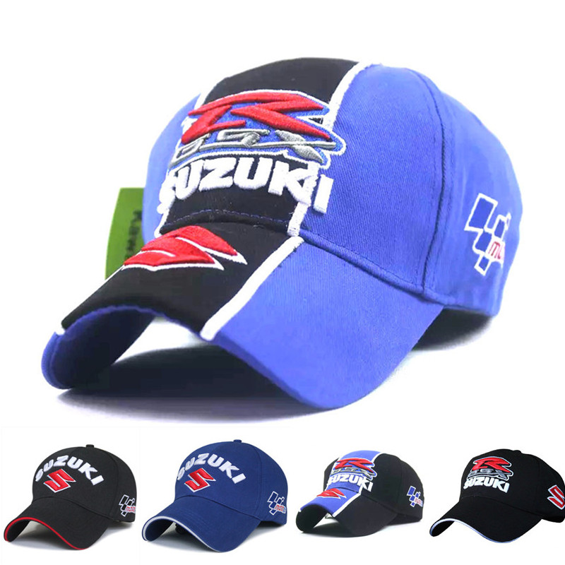 New SU-ZU bell series letter R exquisite embroidery racing cap outdoor sports motorcycle cap leisure baseball cap