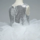 Váy bé gái công chúa sequin 2018 hè mới cho bé váy sinh nhật thắt nút đám cưới trẻ lớn váy dài tay bé gái Váy trẻ em