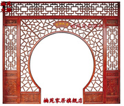 Dongyang khắc gỗ sàn bìa Trung Quốc trang trí theo phong cách phân vùng màn hình trăng cửa nền tường cổ hoa lưới trăng cửa
