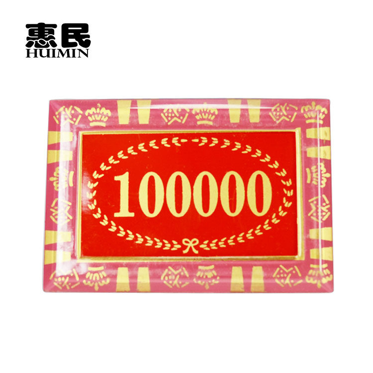 Baccarat Blackjack Texas Hold'em imitation crystal acrylic size face value square chip crystal brand