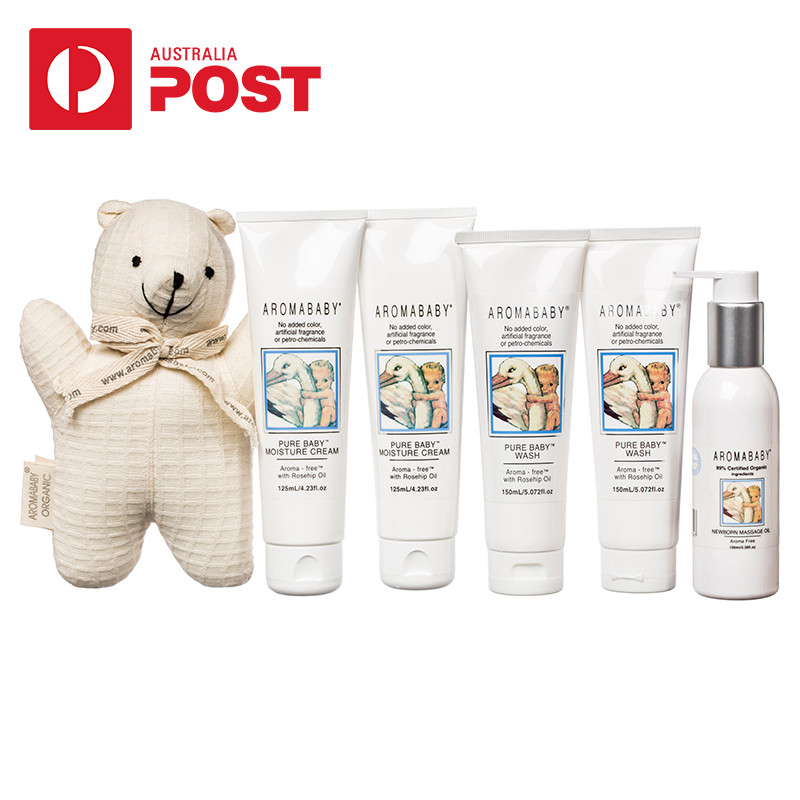 Aromababy新生儿套装 沐浴液150ml*2+保湿霜125ml*2+按摩油75ml