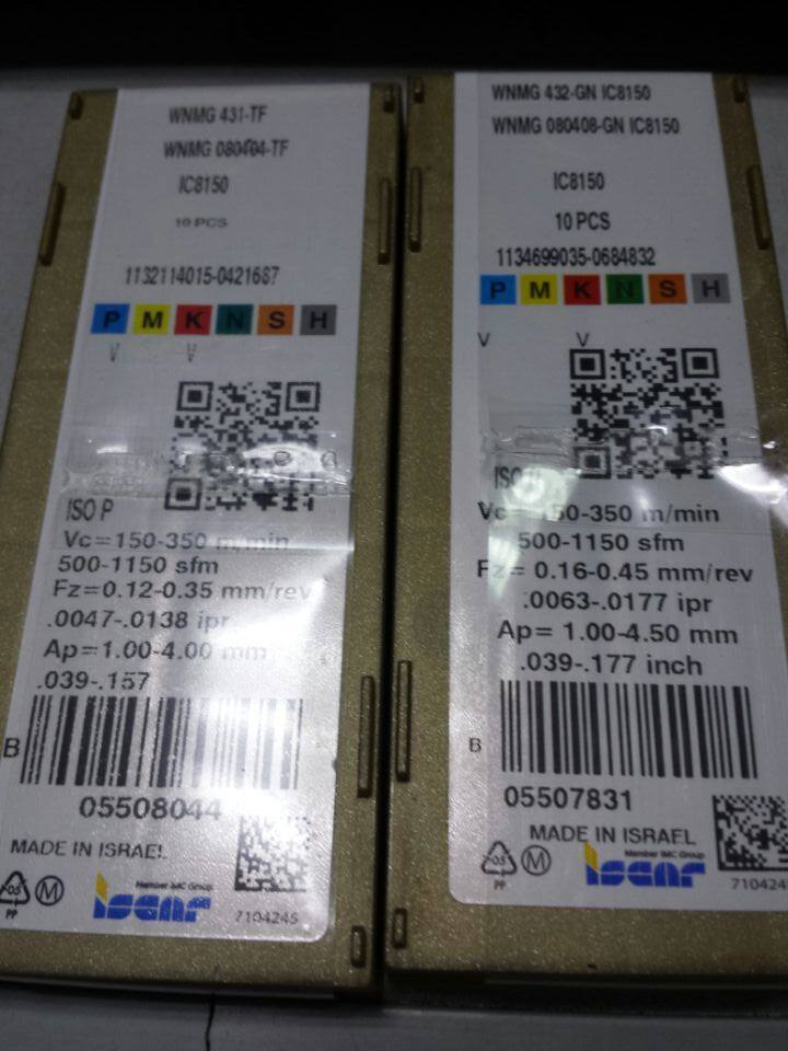 Original installed Isca numerical control blade WNMG080404-TF WNMG080408-GN IC8150 IC8150