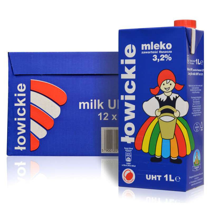 【苏宁易购】罗兹姑娘全脂纯牛奶1L*12/箱