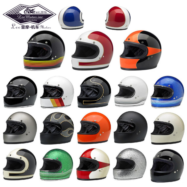 The United States imports biltwell Gringo Beckham with the same retro hard hat fashion Harley Knight full helmet