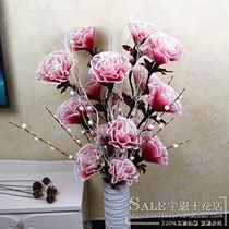 Peony decorative flower dry flower art fake flower living room home New House fortune flower large flower arrangement simulation leaf vein flower