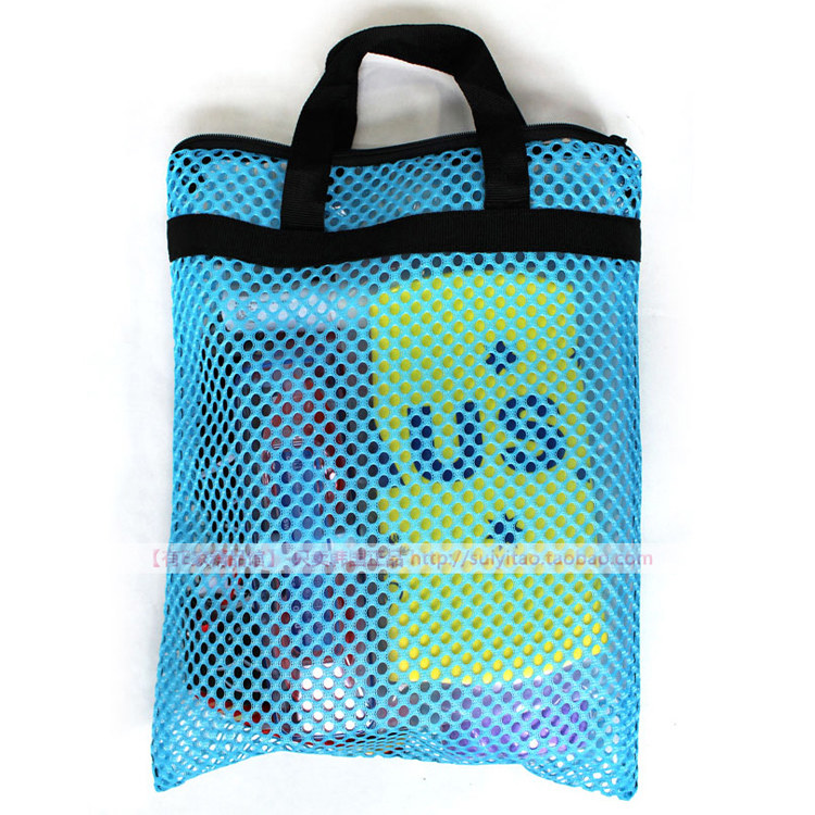South Korea imported mesh woven bath bag leaching water swimming bath color collection bag portable bathroom washbag
