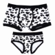 Phim hoạt hình mới dễ thương mô hình con bò in đen trắng cặp vợ chồng đồ lót cotton quần boxer gợi cảm