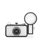 La Sardina Splendor Máy ảnh bạc kim loại Sardine Lomo Vintage với Flash