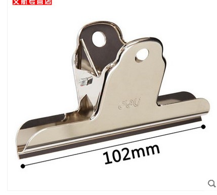 Deli Deli 9532 ticket holder Ticket holder Yamagata clip Steel clip Medium financial ticket holder 3pcs pack