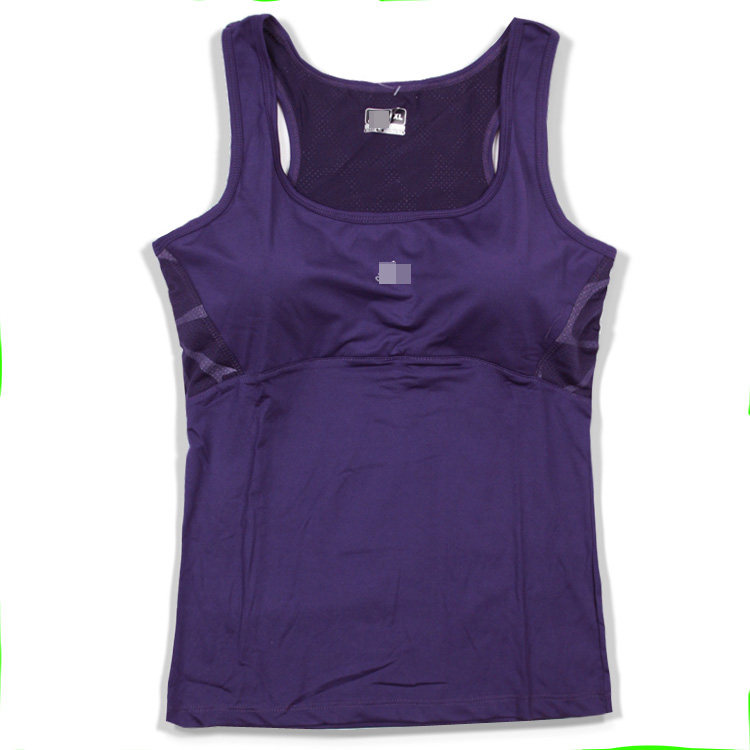 Summer sports running lingerie speed dry elastic band with chest cushion vest yoga uniform fitness suit female sleeveless-shaped blouse
