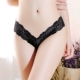 New Pháp Hook Flower Women Thong Sexy Quần lót ren nóng Không có dấu vết T thấp eo tam giác Độ đàn hồi cao