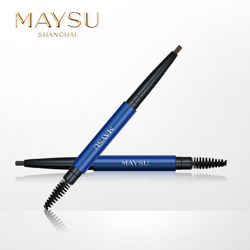 MAYSU/美素自然持久眉笔  双头眉笔持久防水防汗自动旋转带眉刷