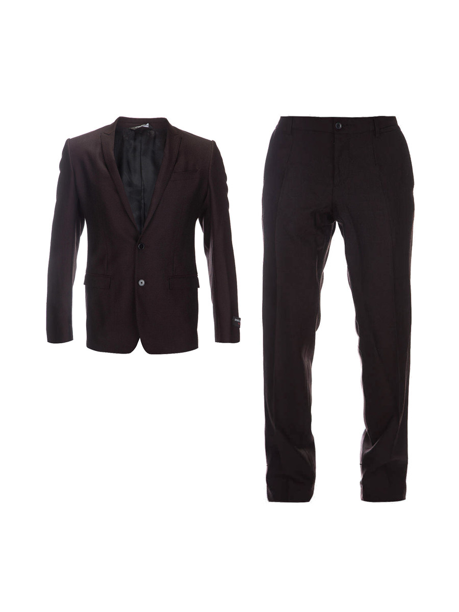 Dolce&Gabbana 绛色枪驳领两粒扣西服套装