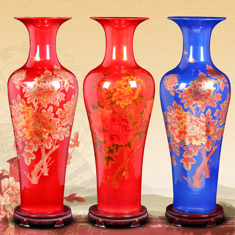 Jingdezhen ceramic Chinese American landing big vase sitting room place, a large European modern decoration