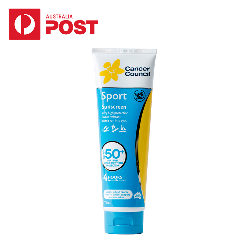 Cancer Council运动专业防晒霜SPF50+ 110ml运动户外防晒霜澳洲