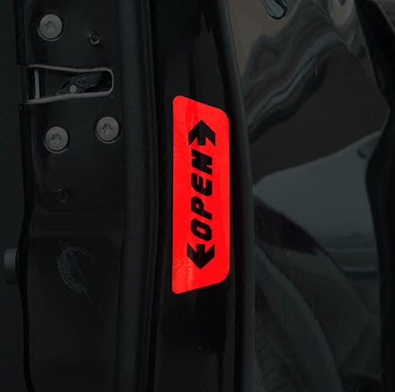 Auto Sticker Door Post Open Sticker Open Door Предупреждение после открытия двери Anti -Ippact Sticker Безопасные отражающие автомобильные наклейки