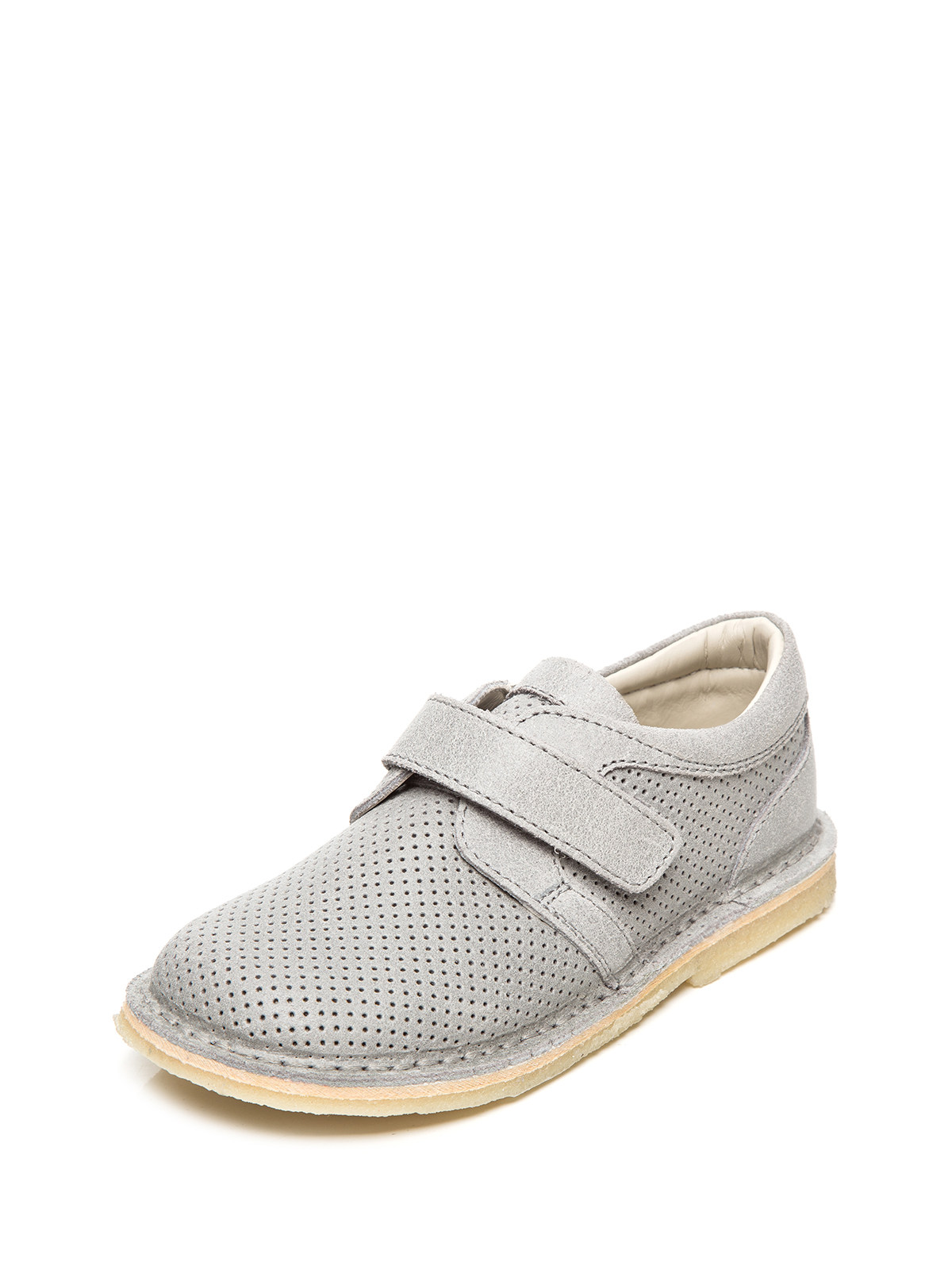 Dolce&Gabbana 灰色魔术贴冲孔鞋