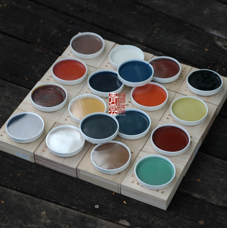 Qingyun Pen Society Tiancheng Xuan Chinese painting pigment Mineral plant animal raw material Gongbi Baiyan Rock color painting pigment