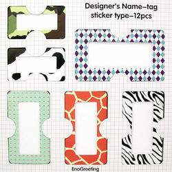 台湾官网直邮进口【缤纷外框】名牌标示贴/24入