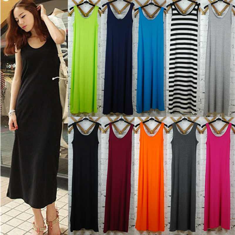 2026 European and American Spring and Summer Women's Clothing Modal Extra-Long Camisole Plus Size Beach Maxi Dress Trendy