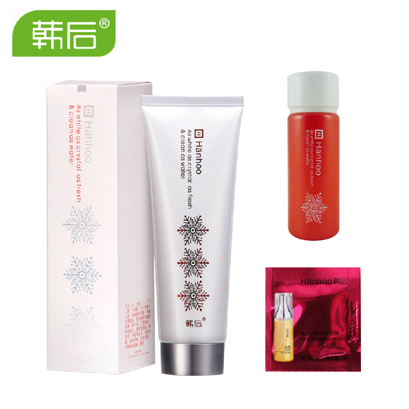 韩后洗面奶 雪玲珑净白清透洁面啫喱120g 深层清洁保湿洗出透白肌