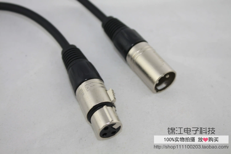 Dây micrô micrô nam nữ cân bằng XLR dây nối dài XLR bộ trộn khuếch đại công suất cáp chiếu sáng sân khấu - Micrô