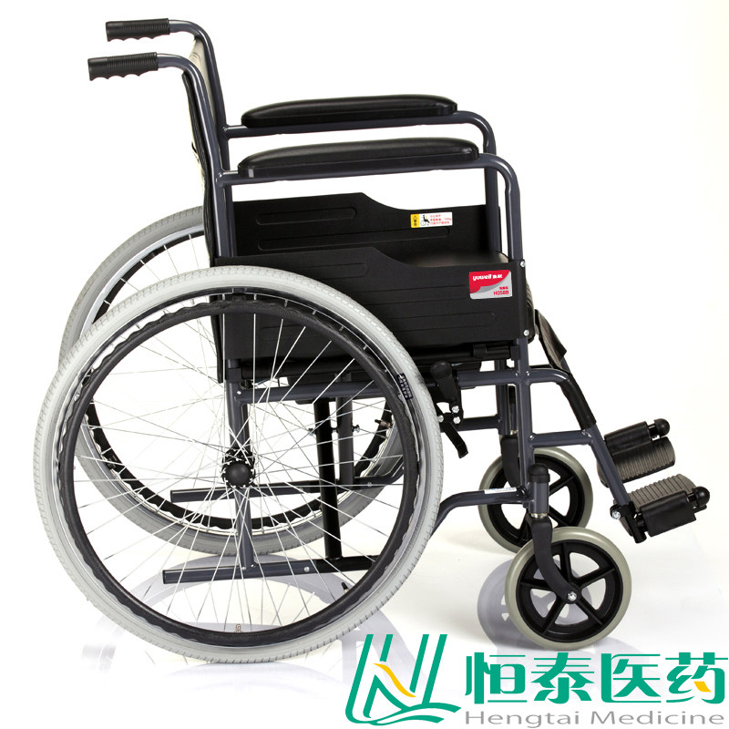 鱼跃H058B轮椅折叠轻便带坐便可带餐桌板超轻残疾人老人手推车KB