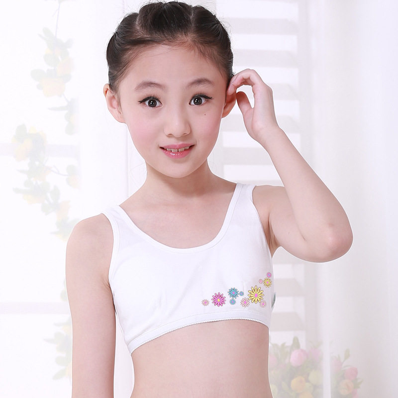New girl bra development period girl vest primary and secondary school students girl bra cotton sports underwear explosion