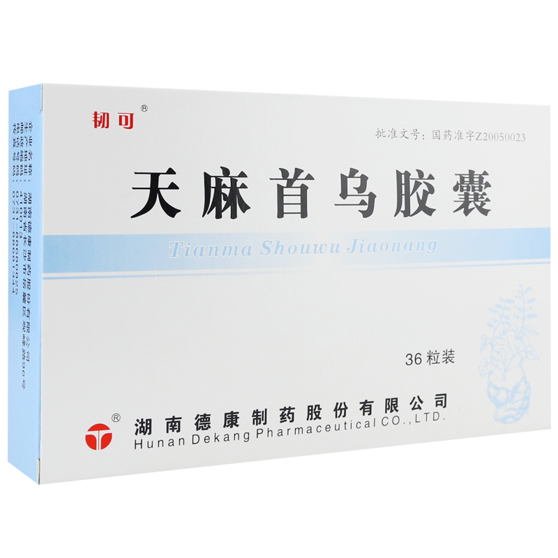 韧可 天麻首乌胶囊 0.48g*36粒/盒