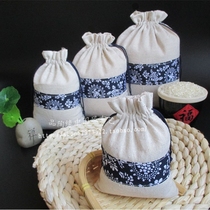 Blue and white bag Drawstring bag Small bag Small bag Gift bag Cloth jewelry bag Small bag