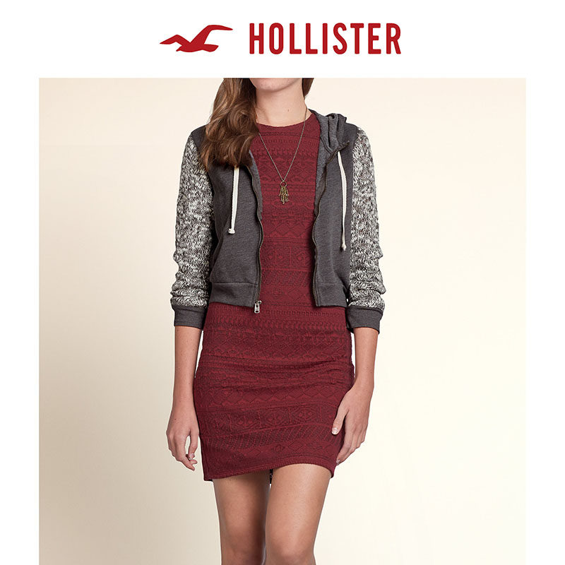Hollister Santa Margarita 毛线袖帽衫卫衣 女 83043