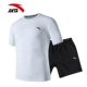Anta sport suit nam thể thao mùa hè mới mỏng chạy thể dục thoáng khí quần short ngắn tay hai mảnh - Thể thao sau