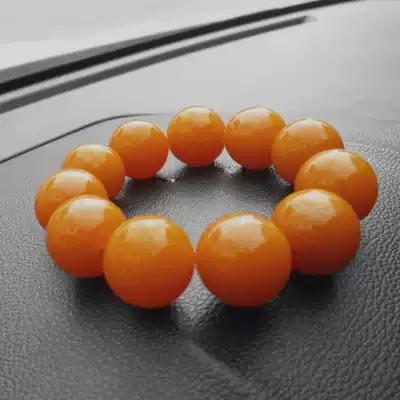 Huanglongyu Myanmar jade stone Myanmar yellow hand men's and women's hand string boutique chicken oil Yellow 12 14 16 18 20mm