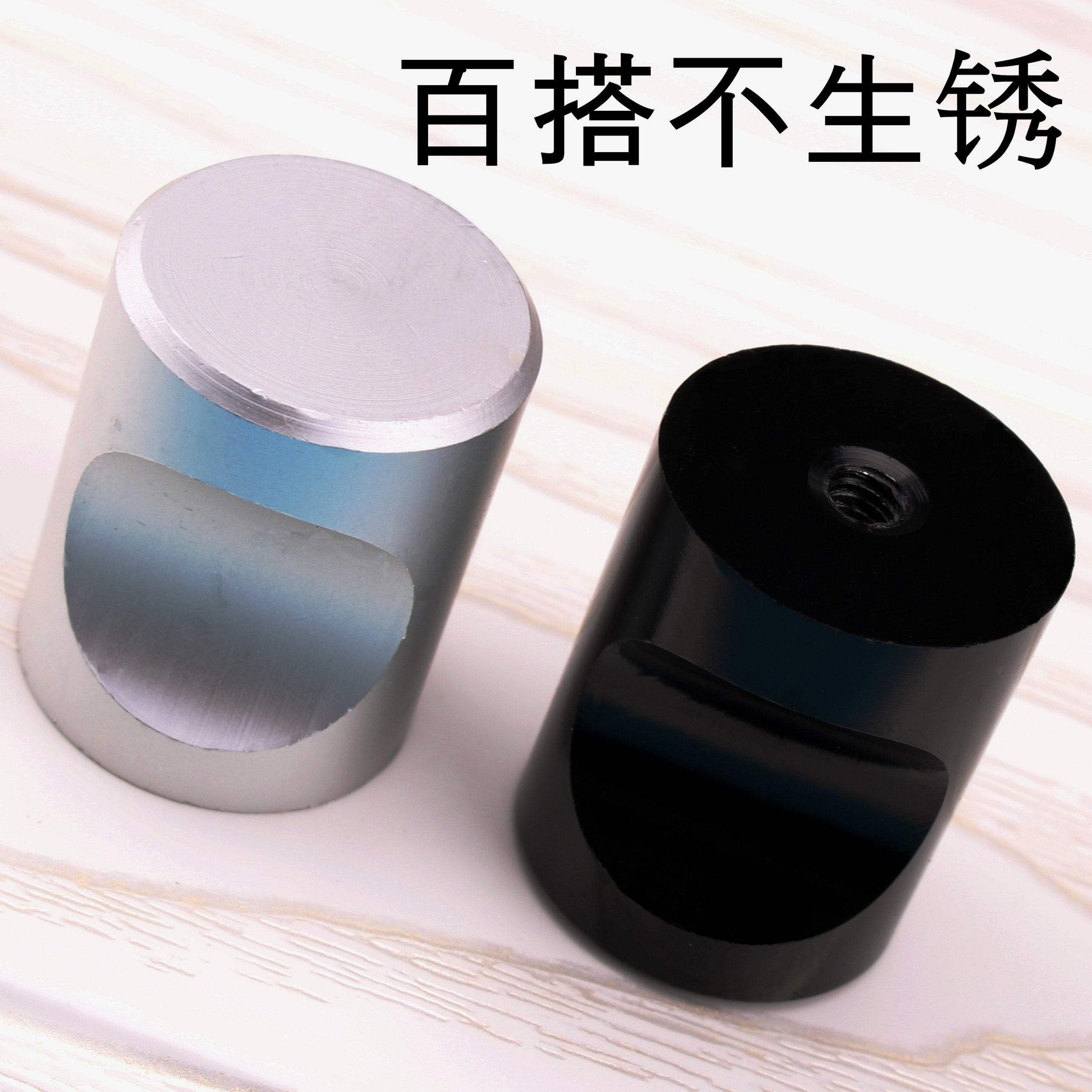 Tianyu Space Aluminum Alloy Matte Light Solid Round Single Hole Handle Furniture Integral Cabinet Drawer Wardrobe Door Handle