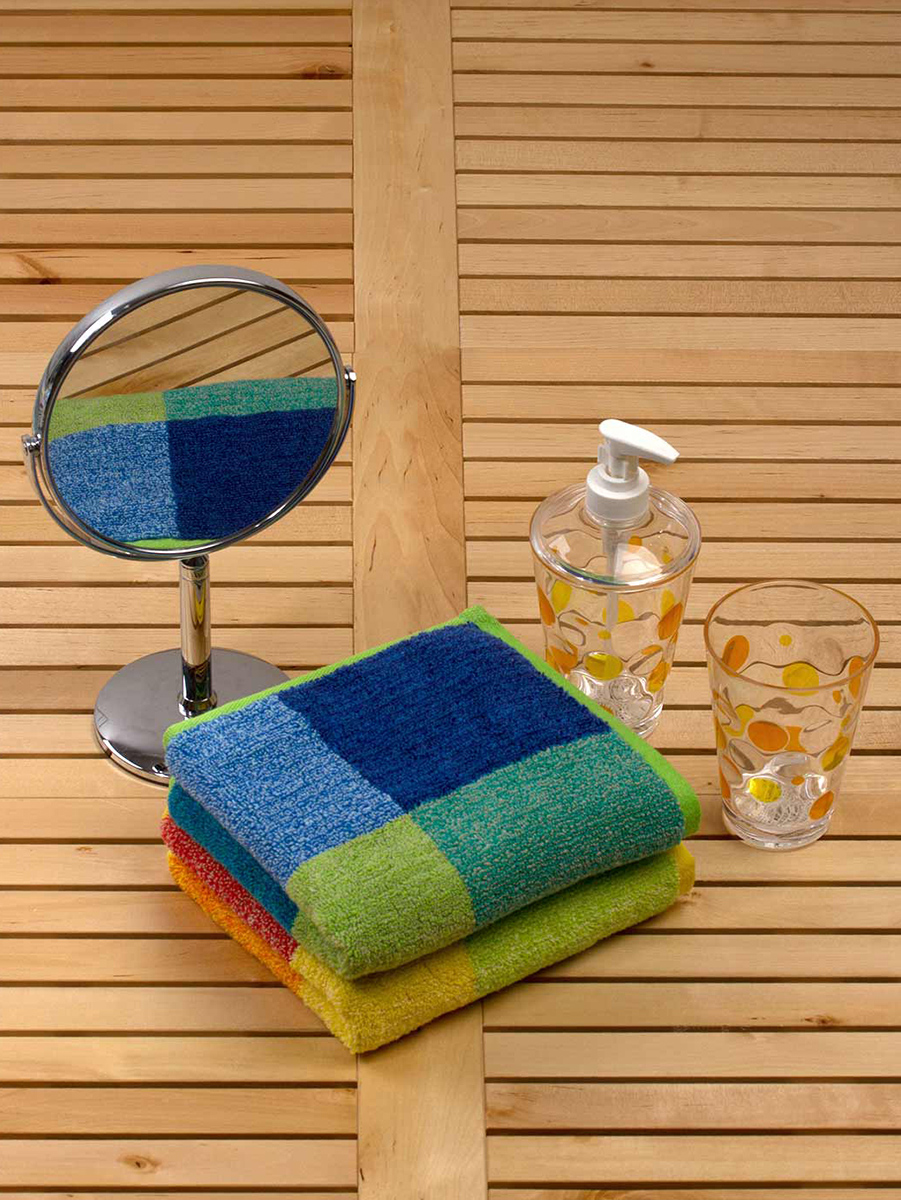 UCHINO|彩色系无捻纱方格面巾2条装