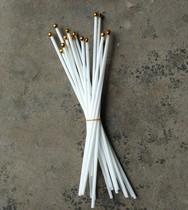 Hand-cranked plastic flagpole small flagpole white pole with beads can be equipped with small flags No. 7 and 8