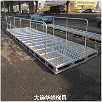 Dalian Huafeng custom aluminum alloy boarding ladder widened assembled marine aluminum springboard Gangway Dock ladder Shore ladder
