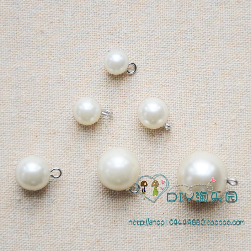 High quality round bronze feet pearl buttons High-end Lady Mi White Sweater Blouse Shirt Cardion 9-18MM