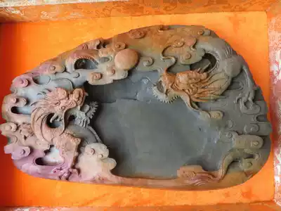 Duan inkstone carving Yunlong Green end Zhaoqing factory direct hot gift collection inkstone yunf Nanfei Yanzhuang]