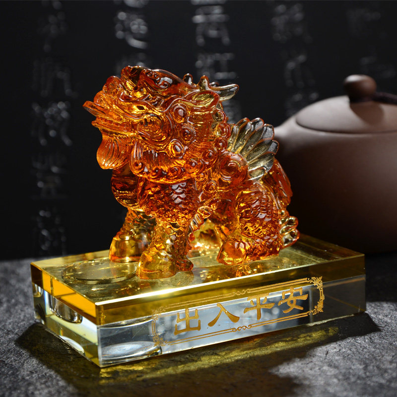 汽车香水座琉璃貔貅麒麟车载内饰摆件捷豹XE捷豹XF捷豹XJ F-PACE