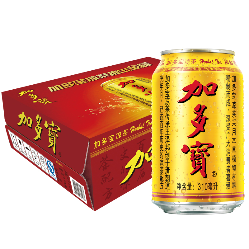 【天猫超市】加多宝 凉茶310ml*24/箱 让更多人喝的凉茶
